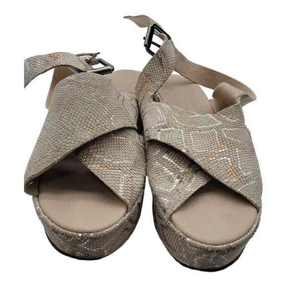 MATISSE X Society Amuse Runaway Snakeskin Print Sandals Size 8M - Picture 2 of 10